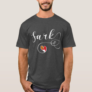 T-shirt Coeur du drapeau de l'arche, Îles Anglo-Normandes