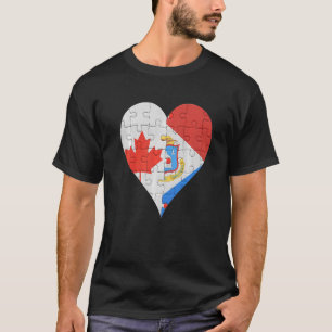 T-shirt Coeur du drapeau de l'artisan-sage canadien
