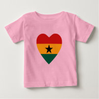 T-shirt Coeur du drapeau du Ghana