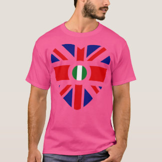 T-shirt Coeur du drapeau du patriote multinational britann