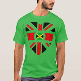 T-shirt Coeur du drapeau du patriote multinational de la J