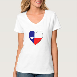 T-shirt Coeur du drapeau du Texas