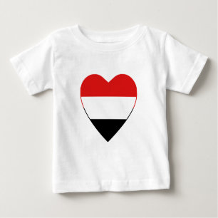 T-shirt Coeur du drapeau du Yémen