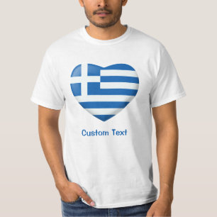 T-shirt Coeur du drapeau grec