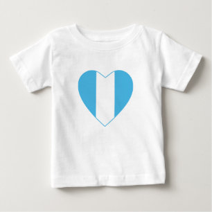 T-shirt Coeur du drapeau guatémaltèque