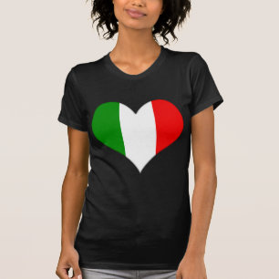 T-shirt Coeur du drapeau italien