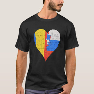 T-shirt Coeur du drapeau roumain slovène