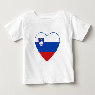 T-shirt Coeur du drapeau slovène