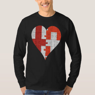 T-shirt Coeur du drapeau suisse anglais