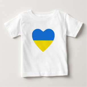 T-shirt Coeur du drapeau ukrainien