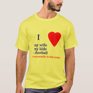 T-shirt Coeur du football I mon épouse