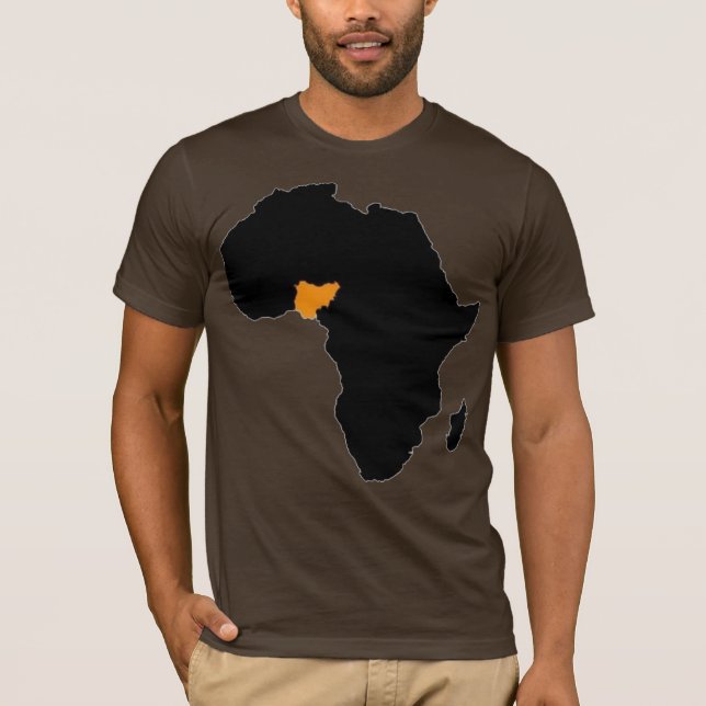 T-shirt Coeur du Nigéria de l'Afrique (Devant)