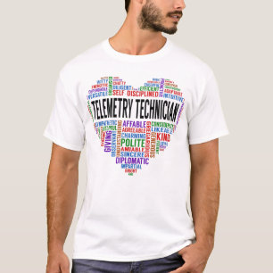 T-shirt Coeur du technicien de télémétrie