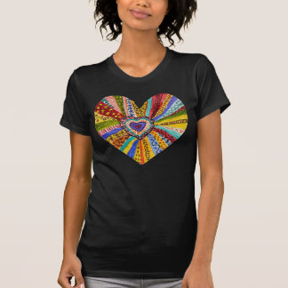 T-shirt cœur éclatant de couleur #1
