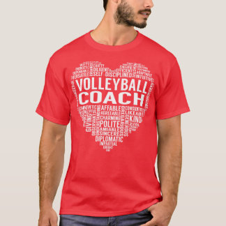 T-shirt Coeur entraîneur de volleyball