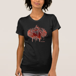 T-shirt Coeur et ailes flamboyants RedONpink Twofer