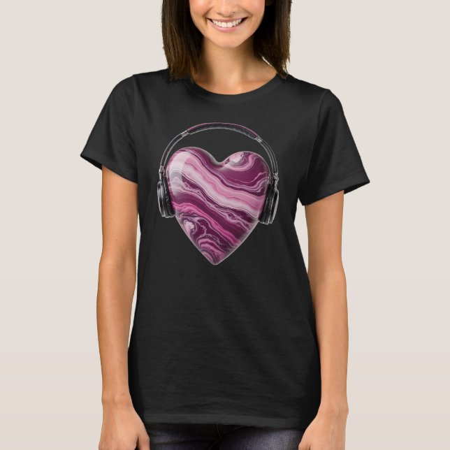 T-shirt Coeur et casque (Devant)