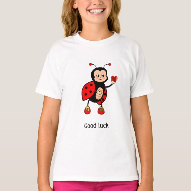 T-shirt Coeur et coccinelle (Devant)