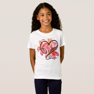 T-Shirt Cœur et fleurs d'amour gribouillés