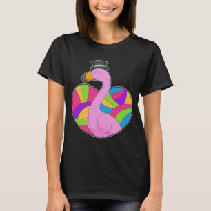 T-shirt Coeur Flamant rose