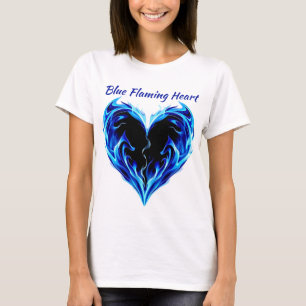 T-shirt Coeur flamboyant bleu