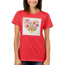 T-shirt Coeur Floral