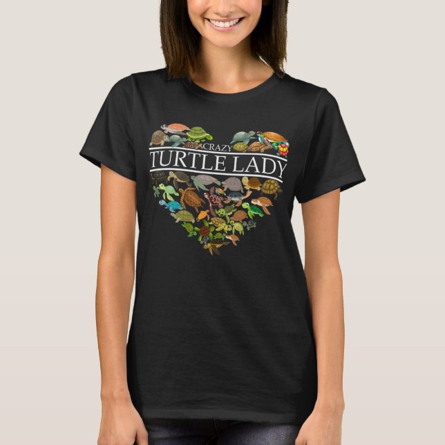 T-shirt Coeur fou de dame de tortue (Devant)