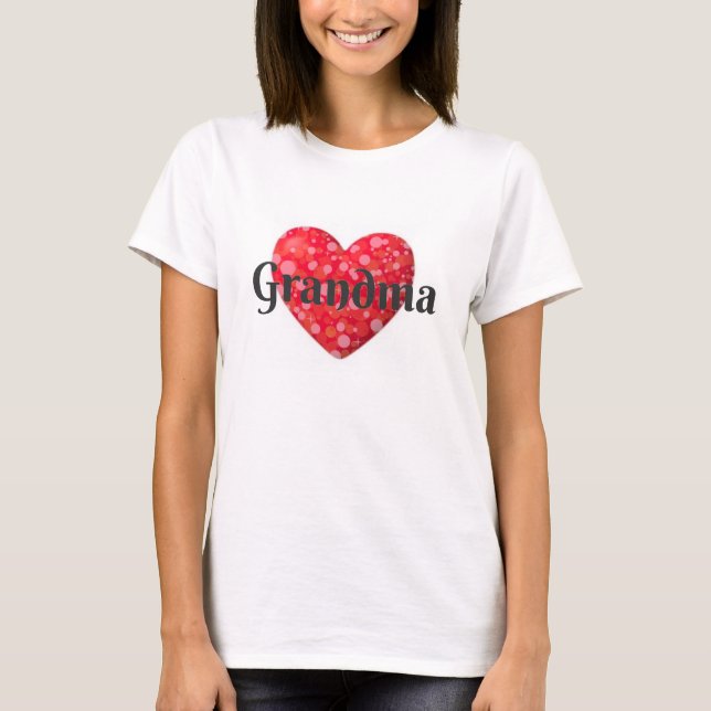 T-shirt coeur grand-mère (Devant)