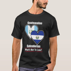 T-shirt Cœur guatémaltèque salvadorien Drapeaux Qu'est-ce
