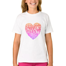 T-shirt Coeur heureux pour les filles