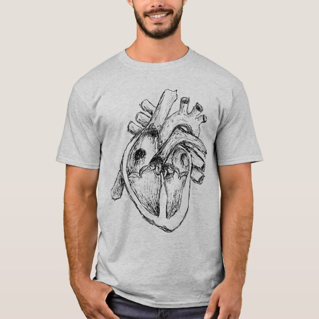 T-shirt Coeur humain (Devant)