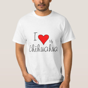 T-shirt Coeur I mon chichuahua