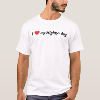 T-shirt Coeur I mon chien puissant