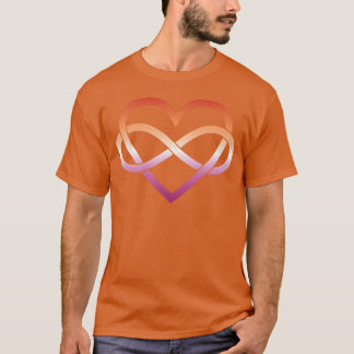 T-shirt Cœur infini de polyamour lesbienne