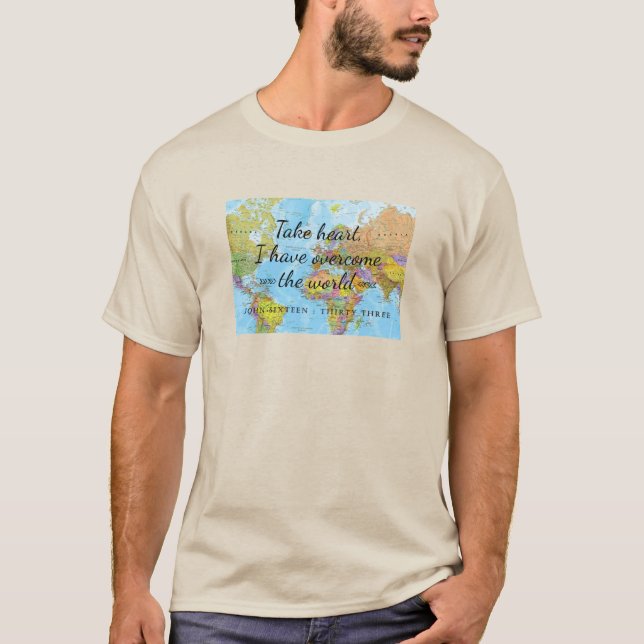 T-shirt Coeur, j'ai surmonté le monde. (Devant)