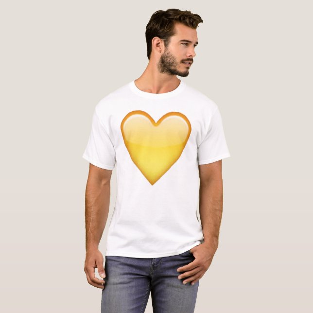 T-shirt Coeur jaune - Emoji (Devant entier)