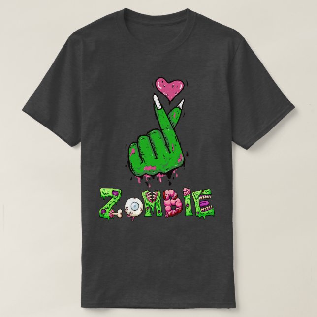 T-shirt Coeur Kpop Zombie (Design devant)