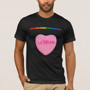 T-shirt Coeur lesbien de sucrerie