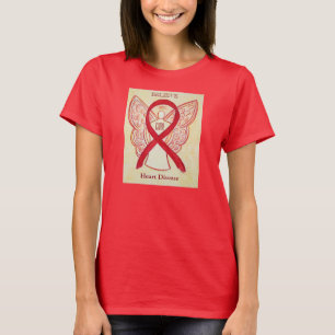 T-shirt Coeur Maladie Rouge Sensibilisation Ruban Angel Ch