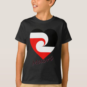 T-shirt Coeur maori de drapeau