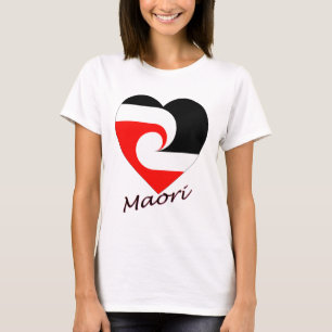 T-shirt Coeur maori de drapeau