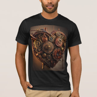 T-shirt Coeur mécanique Steampunk