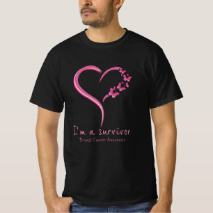 T-shirt Coeur mignon Je suis un survivant Conscience du ca