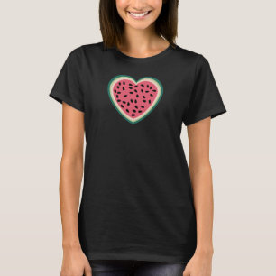 T-shirt coeur mignon palestine pastèques colorées