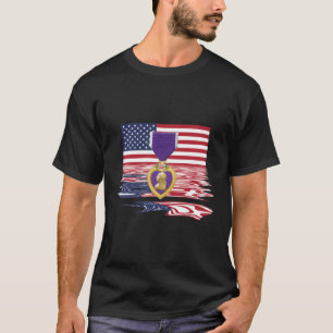 T-shirt coeur militaire blessé au combat