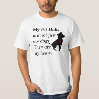 T-shirt Coeur mon pitbull