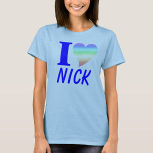 T-shirt Coeur Nick du bleu I