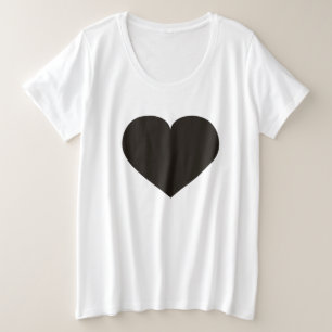 T-shirt coeur noir
