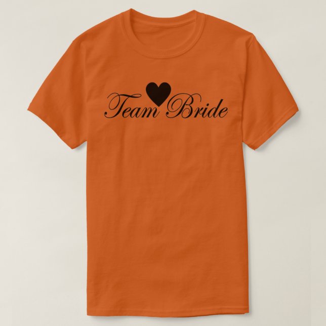 T-shirt Coeur noir Diamond de mariée (Design devant)