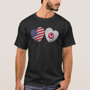 T-shirt Coeur Okinawa Drapeau américain Hérite de famille